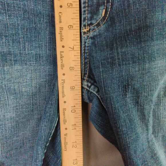 Silver Jeans Womens 30 Blue Elyse Capri Stretch Distressed - Picture 6 of 10